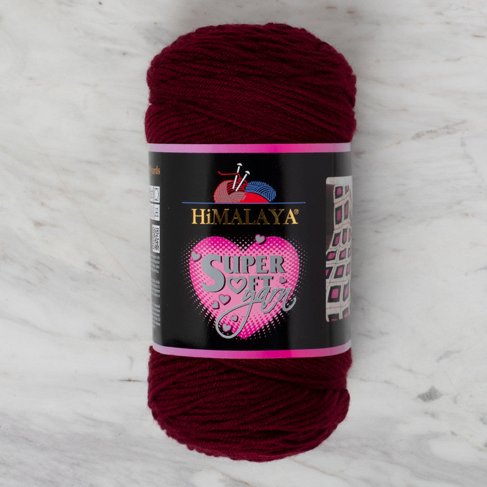 Himalaya Süper Soft Yarn Bordo El Örgü İpi -80805